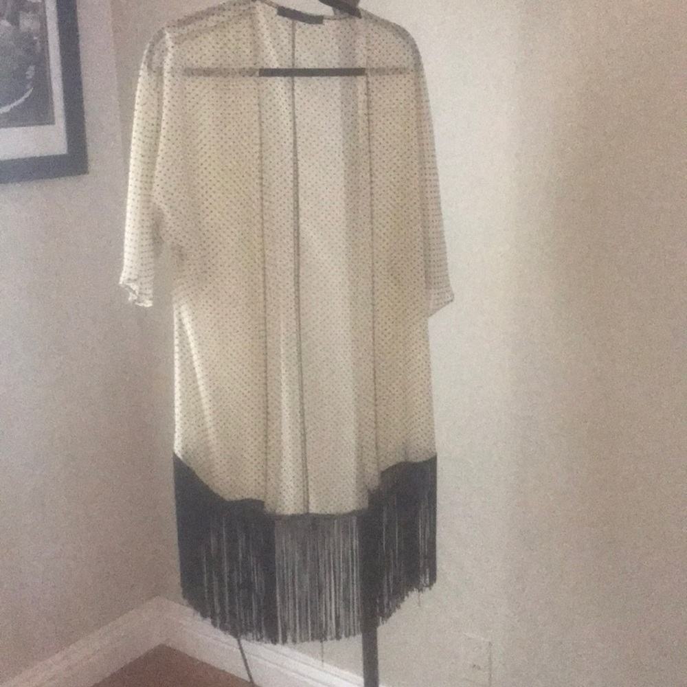 Cover up wear over camisole and black pants